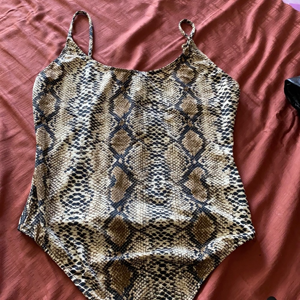 Snakeprint bodysuit